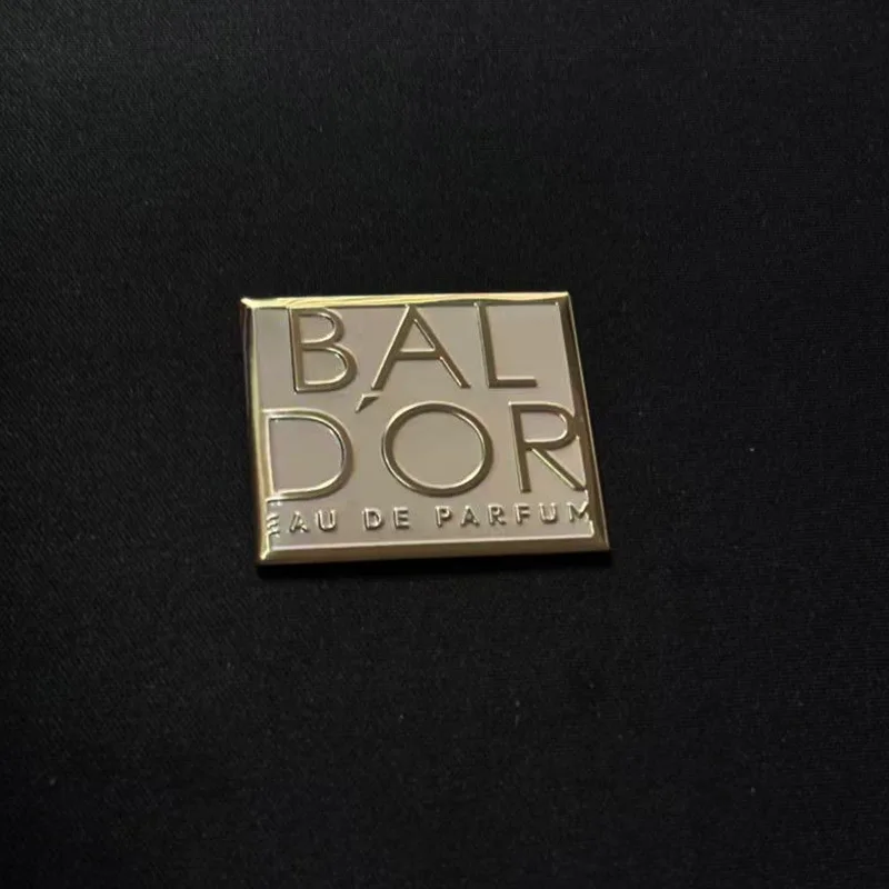 Custom Metal Aluminum Perfume Label Round Concave-Convex Identification Personalized High-End Perfume Glass Bottle Sign