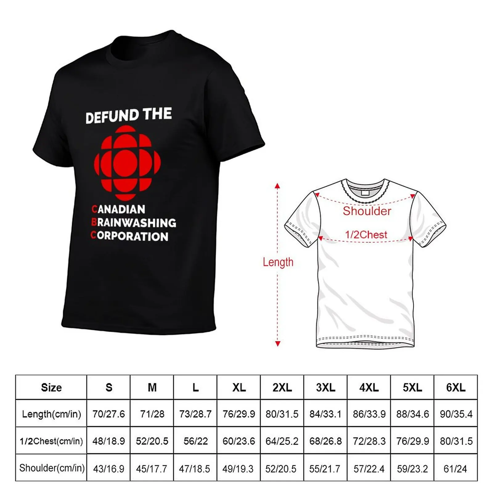 Defund the Canadian Brainwashing Corporation T-Shirt Lightweight Running Sports T-Shirt