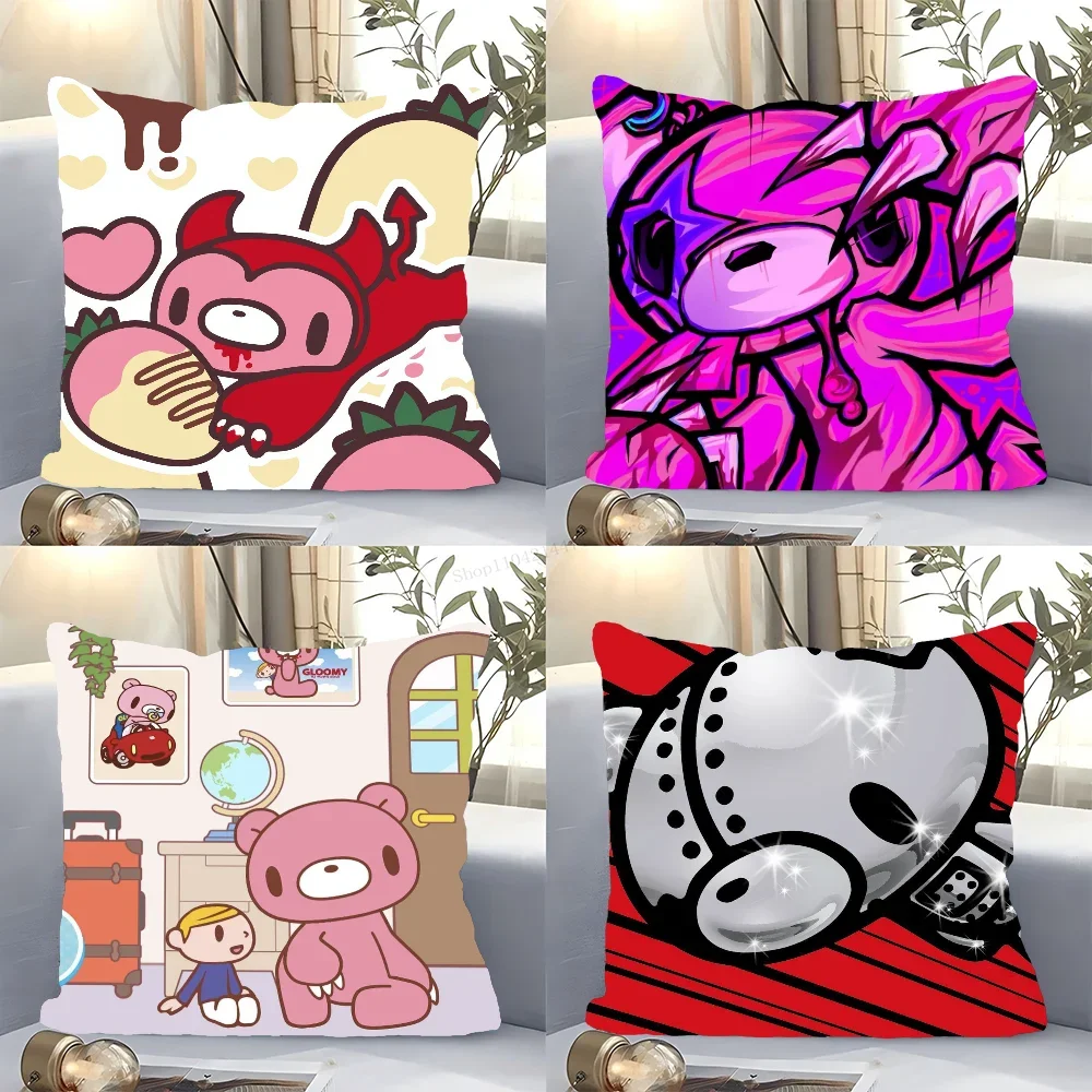 G-Gloomy B-Bear Cartoon Animated Character Pillow Case Square Pillow Bedroom SofaLeisureComfortLiving Room Home Decoration 40X40