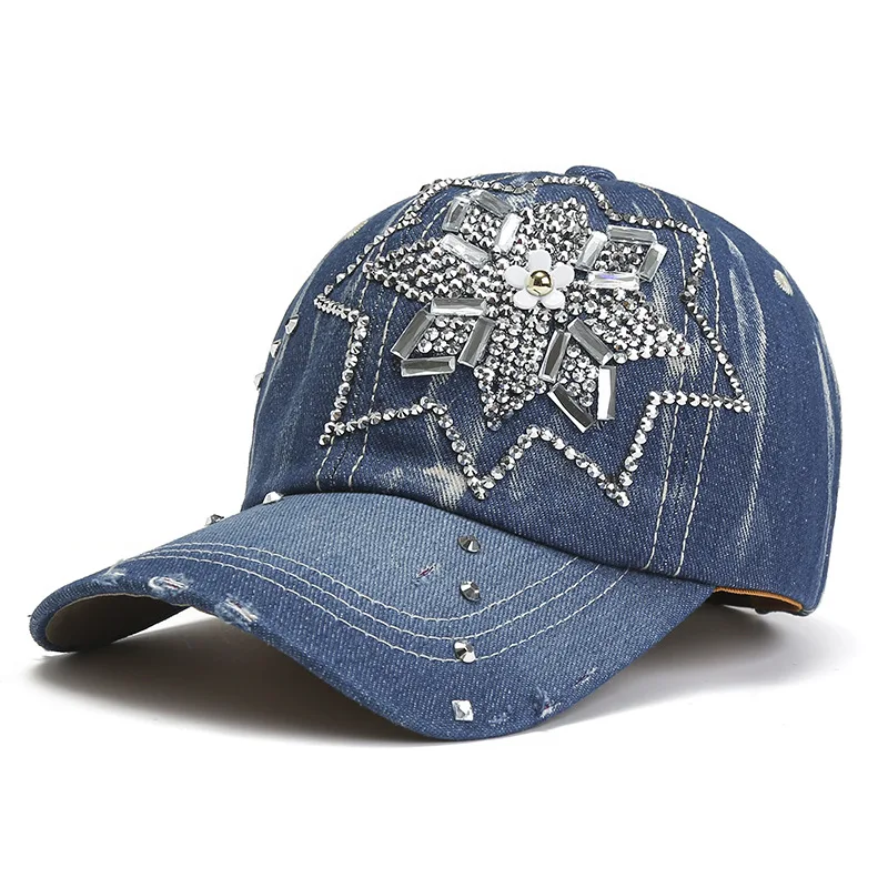 Autumn and winter outdoor women's snowflake baseball cap, fashionable women's spring and summer versatile sun protection hat
