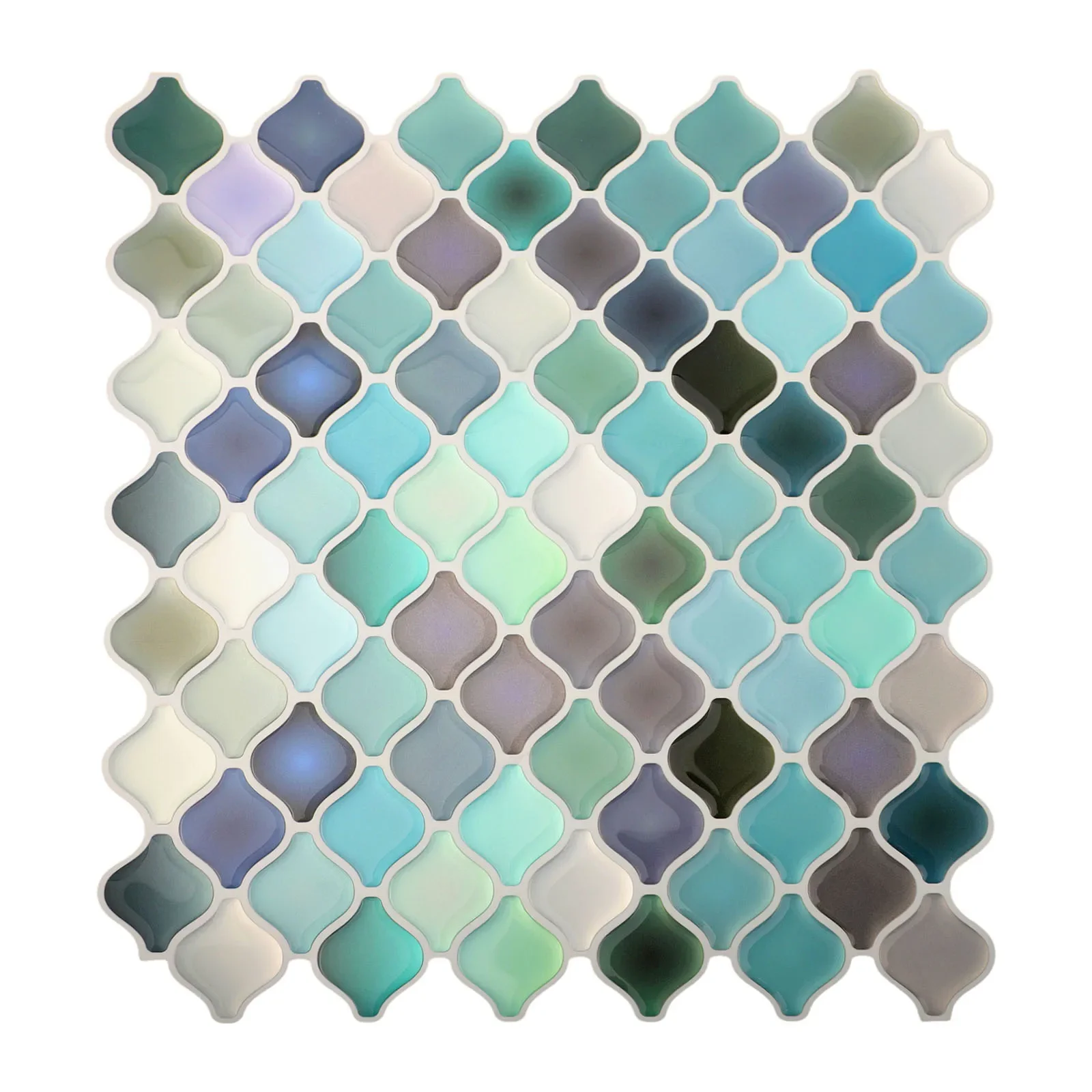 21.3*25cm DIY Tile Sticker PET Mosaic Vinyl Backdrop Floor Background Bathroom Decoration Waterproof Oil Proof