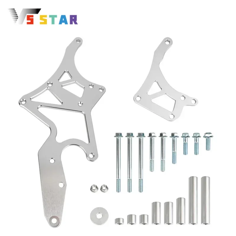 

High Quality Aluminum Serpentine Bracket Alternator Power Steering Pump Swap Conversion For LS1 LS2 LS3 LS6 Engine Sliver
