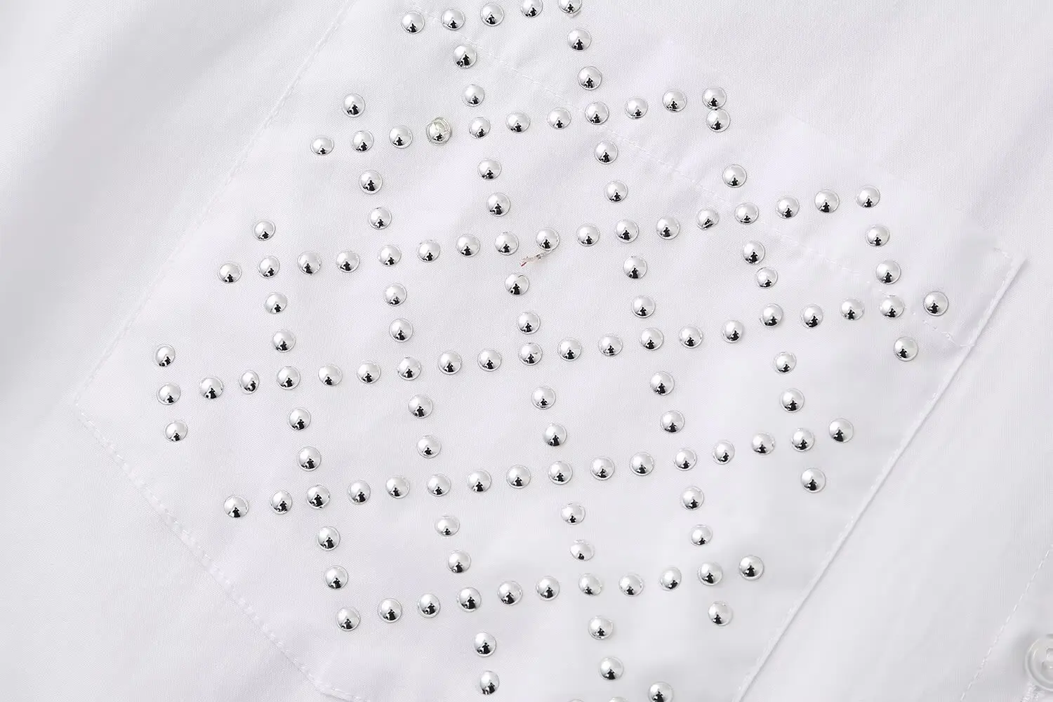 BB6558 2025 autumn new women's clothing European and American style slimming versatile long sleeved studded loo