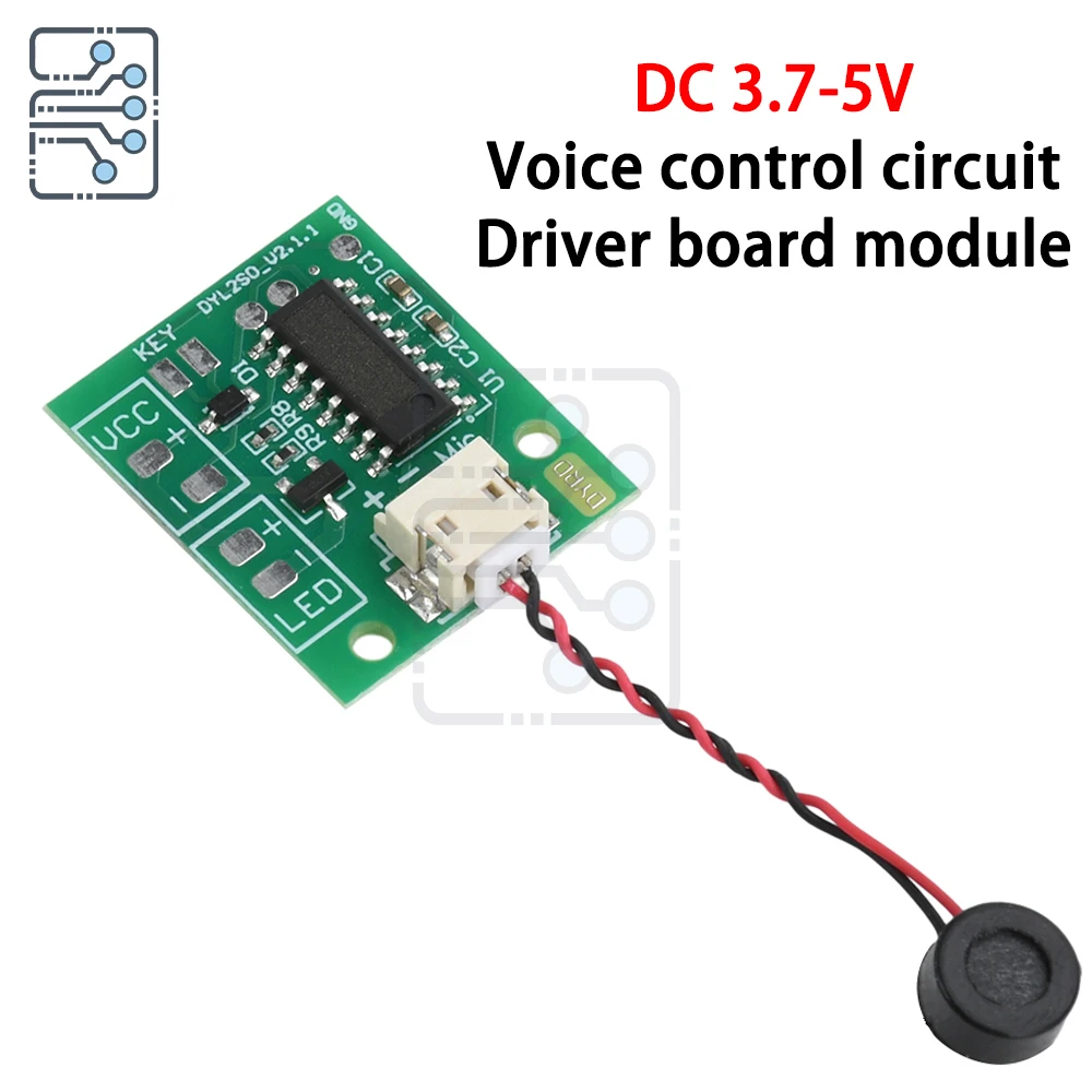 Voice switch control board Night light circuit driver board Voice-controlled delay switch 3V-5V AI offline voice control board