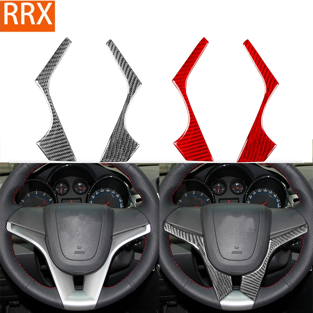 

For Chevrolet Sonic 2012-2016 Real Carbon Fiber Stickers Instruments Wheel Panel Trim Cover Car inside decorative Accessories