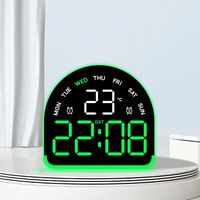Portable Wall-mounted Electronic Wall Clock Multi-functional Date Display Table Clock Calendar 12/24H Alarm Clocks for Bedroom