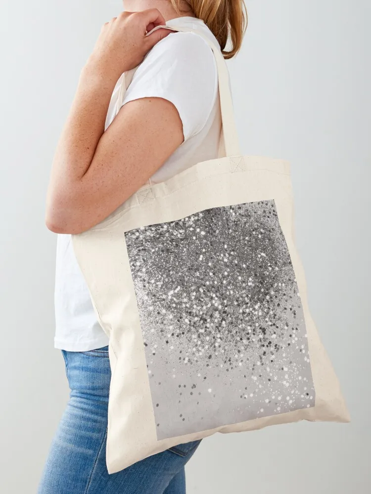 

Soft Silver Gray Glam #1 (Photo of Glitter Only - Not Reflective) Tote Bag shopping bag Lady bags sacs de shopping