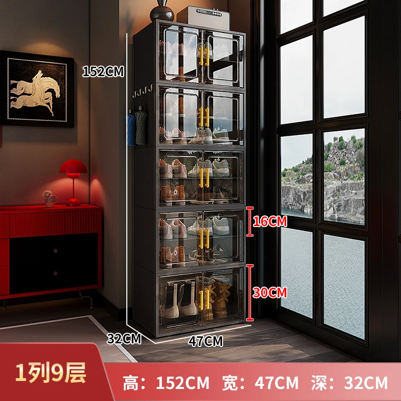 Men Transparent Shoe Rack Dust Proof Wall Living Room Hallway Shoe Rack Vertical Entrance Armoires De Salon Home Furniture