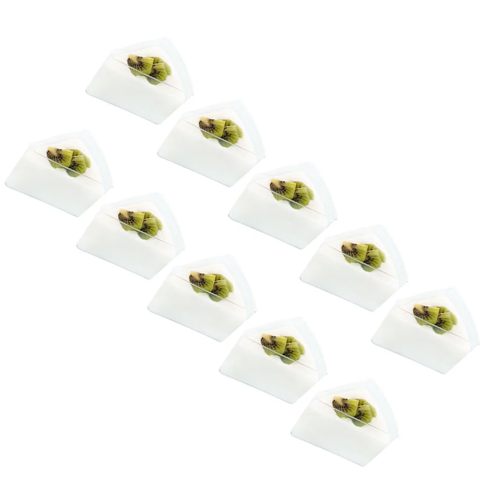 

10pcs Yogurt Mousse Cup Jelly Clear Triangle Containers Disposable Dessert Cups Plastic Party Snack Mini Food Grade Safe