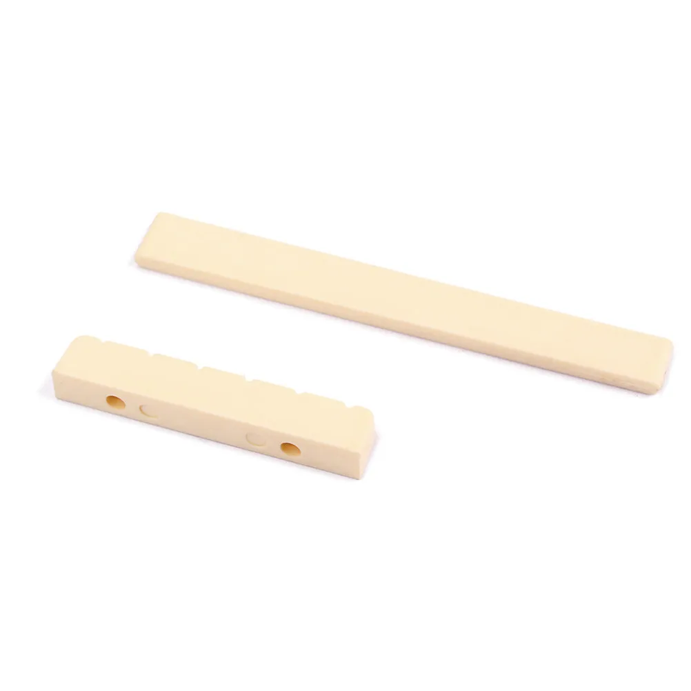 Plastic Replacement Bridge Saddle and Nut Yellow Easy Cut for Classical Guitar Improve Playability Sound Guitar Accessory