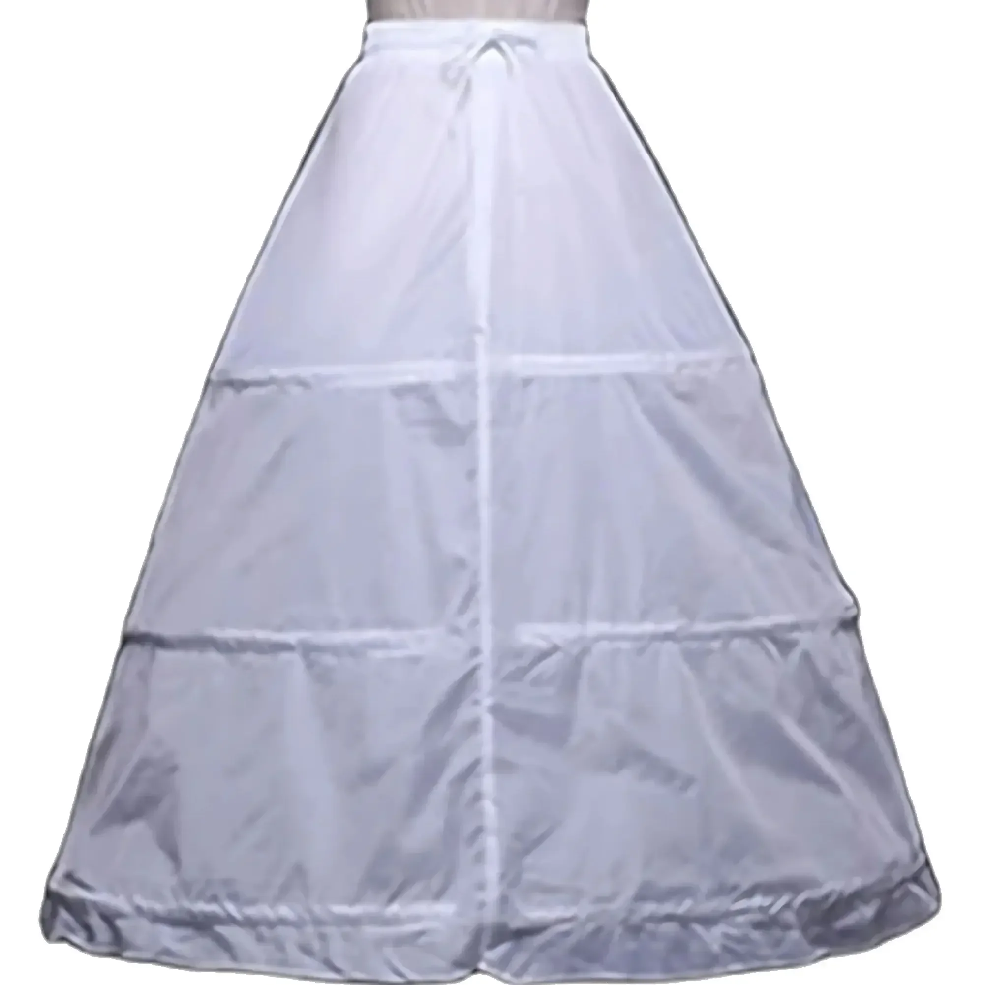 

Женская кринолиновая юбка с тремя обручами, эластичная нижняя юбка трапециевидной формы для свадебного бального платья, свадебное платье