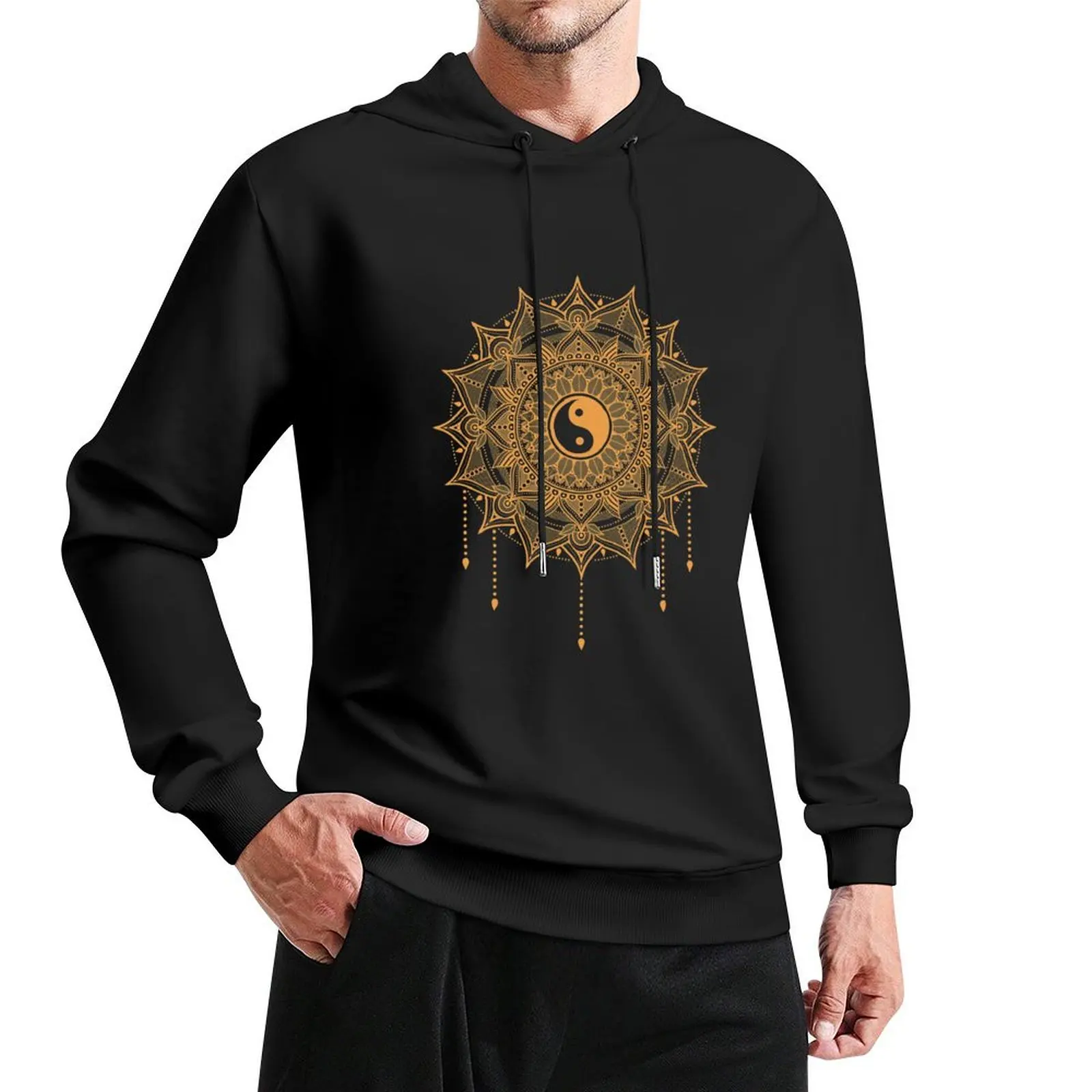 

Ying Yang Mandala Pullover Hoodie anime clothing mens clothing men's clothing men's sweat-shirt hoodie for men