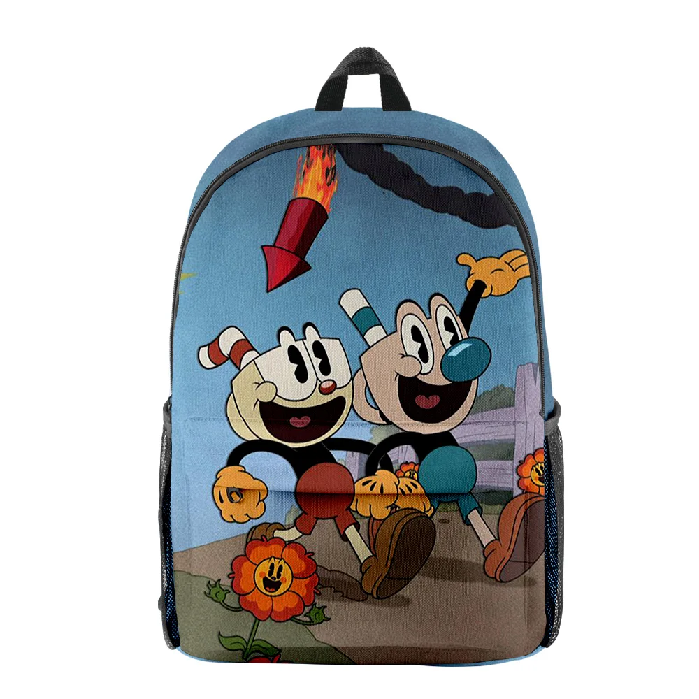 

Classic Popular The Cuphead Show Anime pupil Bookbag Notebook Backpacks 3D Print Oxford Waterproof Boys/Girls Travel Backpacks