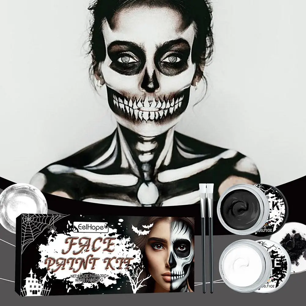 แต่งหน้าฮาโลวีนชุด Professional Face Body Paint Spooktacular เลือดชุดแต่งหน้าปลอม Spatula Spooky ภาพวาดขี้ผึ้งรอยแผลเป็น Scab D9X4