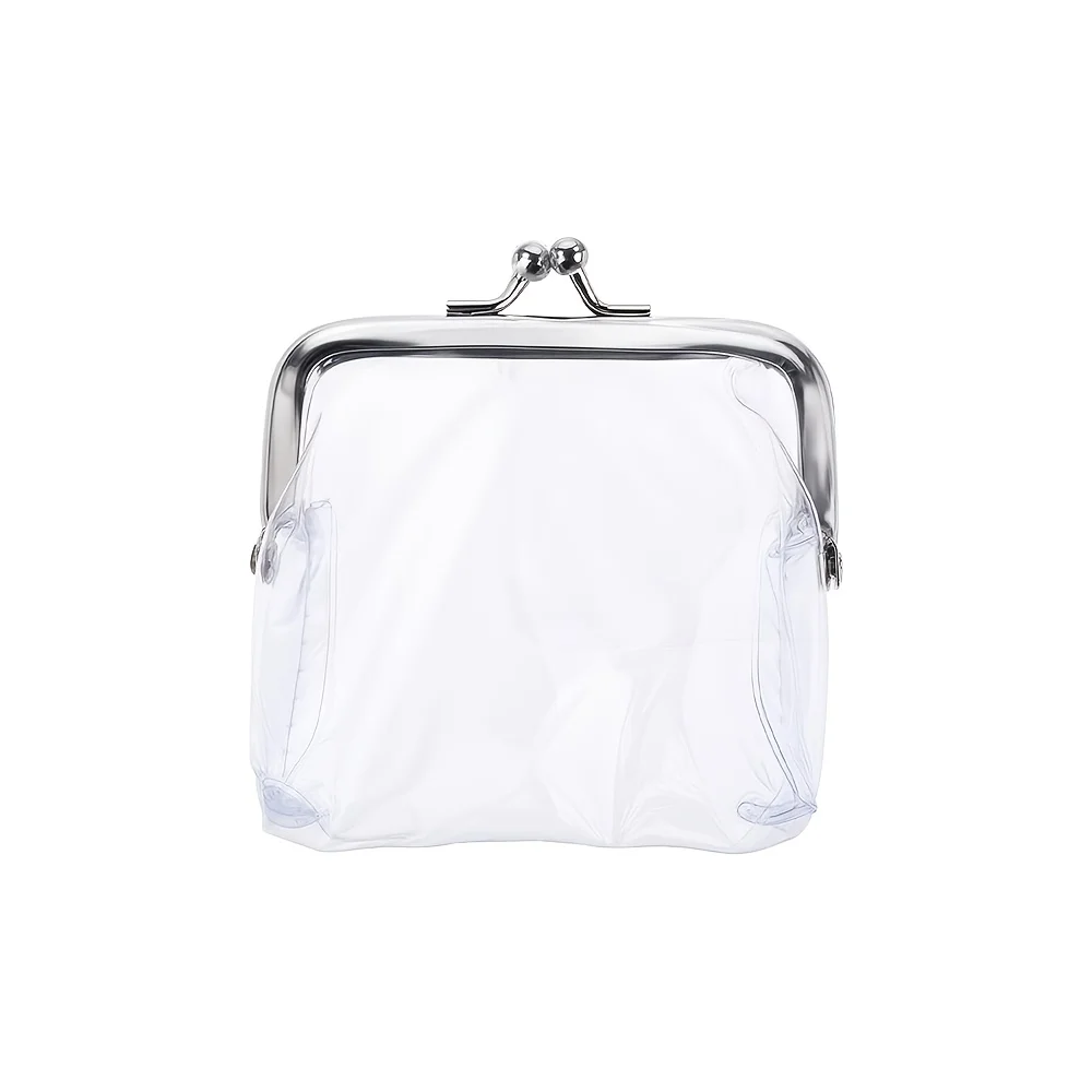 1 Stück PVC Transparente Mini-Geldbörse, tragbare, wasserdichte Mini-Kosmetiktasche, Reise-Make-up-Tasche für Mädchen und Frauen