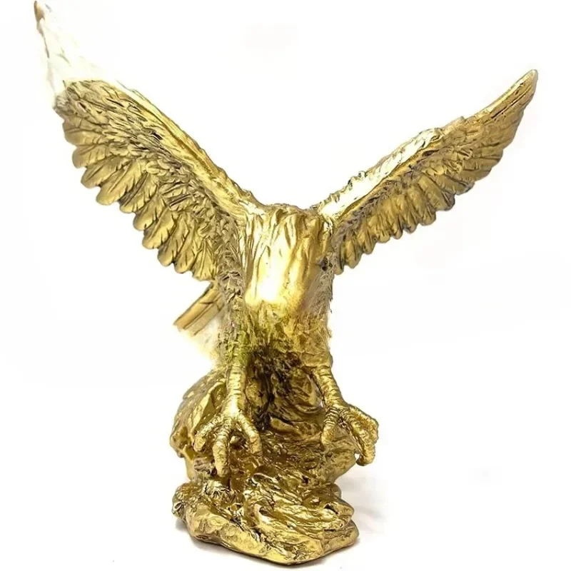 

Golden Eagle resin statue metal wall, art decoration, home or outdoor fiberglass boutique, wall sculpture decoration
