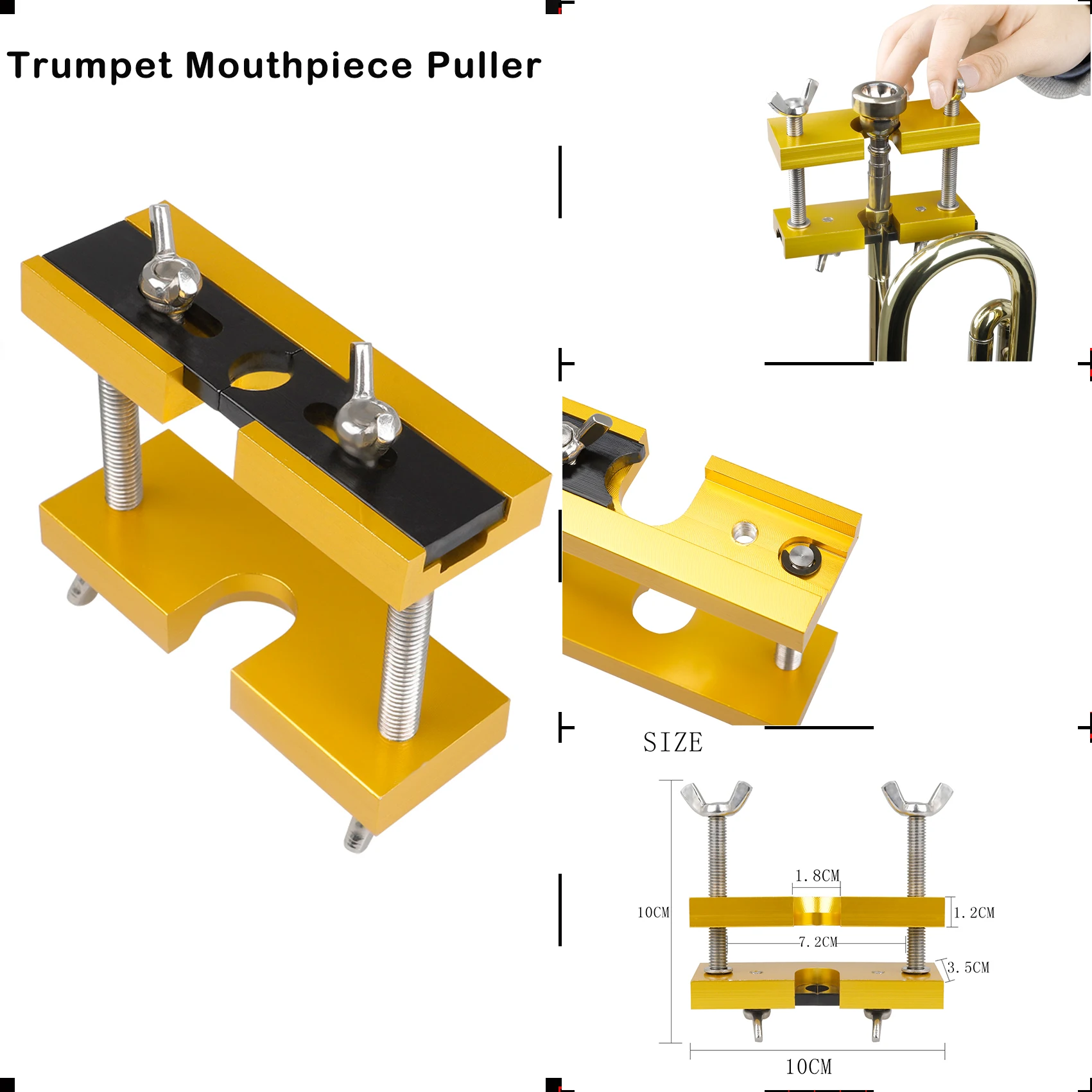 Trumpet Mouthpiece Puller Brass Wind Instrument Profession Part for Horn Trombone Trumpet Euphonium Mouth Remover Extractor Tool
