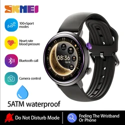 SKMEI Smart Watch 1.32’’ AMOLED Display 5ATM Waterproof Bluetooth Call Sport Smartwatch Men Women Outdoor Pedometer Wristwatches