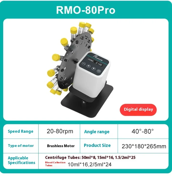 

RMO-80Pro RMO-30Pro Лабораторный миксер с цифровым дисплеем и регулируемым диском для низкой скорости