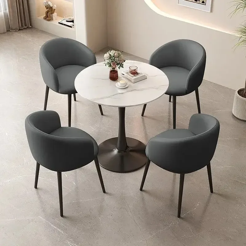 Negotiate Leisure Table And Chair Combination For Reception Sales Office Hotel Office Reception Balcony Slate Small Round Tab