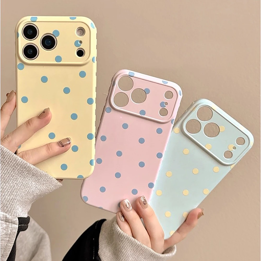 INS Lovely Polka Dot Cute Soft Phone Case for IPhone 14 16 1