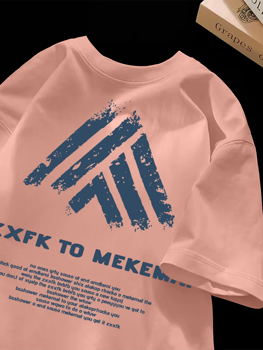 

Повседневная футболка унисекс с коротким рукавом, летняя, стильная, универсальная, без этикетки, премиум-класса, с защитой от катышков, для возраста 18-24 года