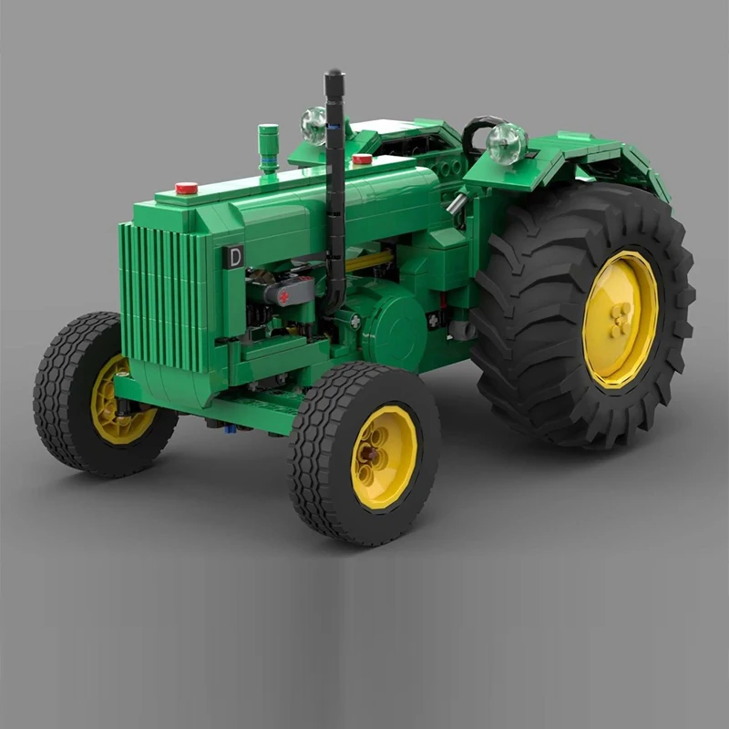 City Car Model MOC Building Bricks Model D Agricultural Tractor Modular Technology Children Holiday Gifts Assemble Toys Suit