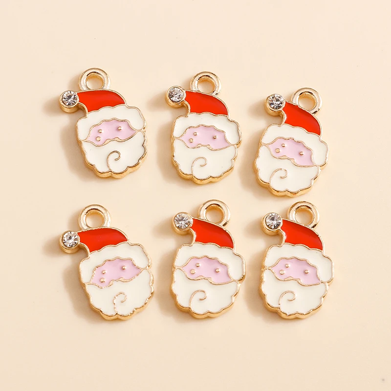 10 teile/los Mix Emaille Weihnachtsbaum Handschuhe Hirsch Charms für DIY Schmuck Machen Anhänger Halsketten Ohrringe Armbänder Handwerk Geschenke – Detail 17