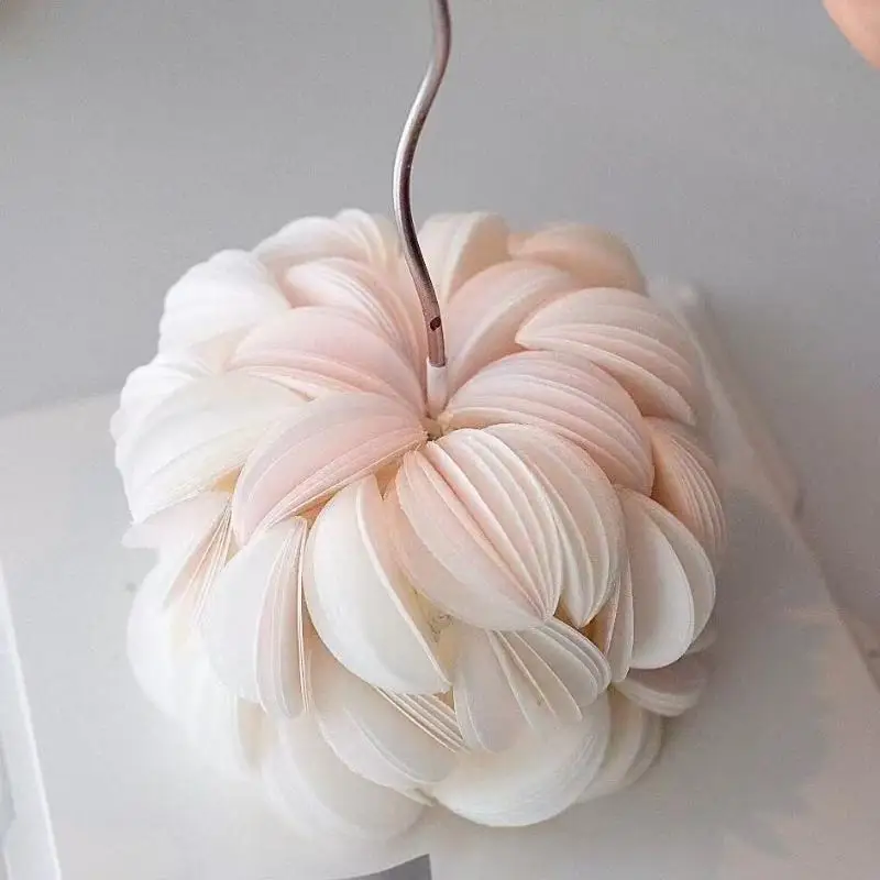 Rose Ball Wafer Paper Round Plate With Cutter For Cake Decoration Mothers Day Gift LOVE Theme Kitchen Accessories