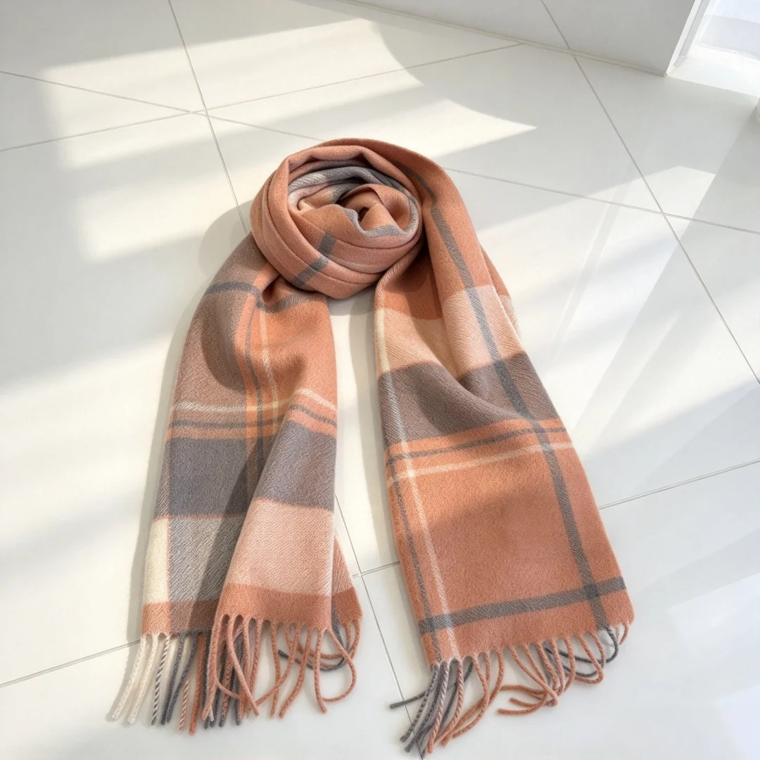 Luxury Brand Shawl Neck Women's Fashion Scarf Warmer Soft Scarf 30*180cm Handmade Minimalist Versatile Premium Ideal for Gifting - view 3
