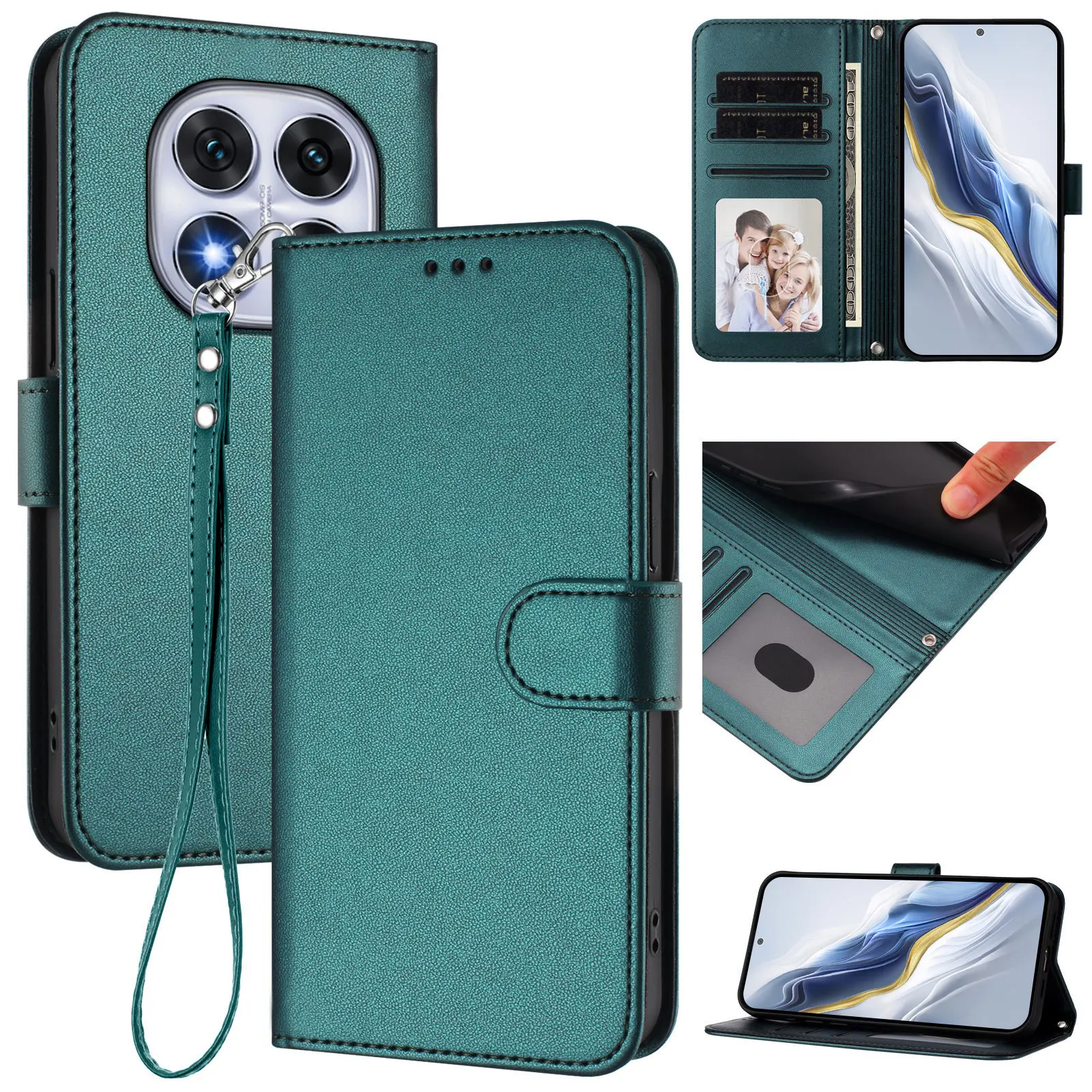 

Cards Solt Wallet Leather Book Flip Case For Xiaomi Redmi Note 14 Pro Plus 13 13C 14C Hand Strap Kickstand Bag Pocket Cover