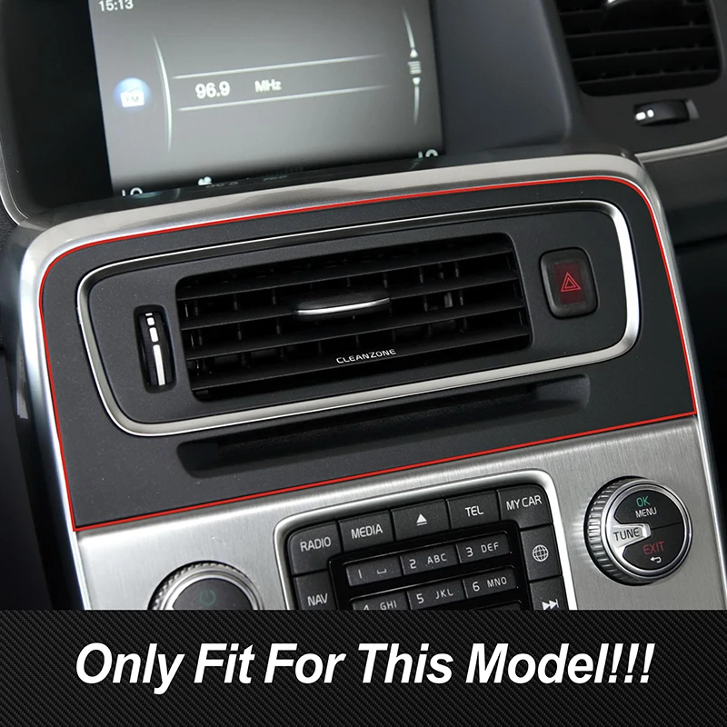 Carbon Fiber Car Center Console Gear Shift Frame Trim For Volvo S60 V60 2010-2018 RHD Window Glass Lifting Interior Accessories