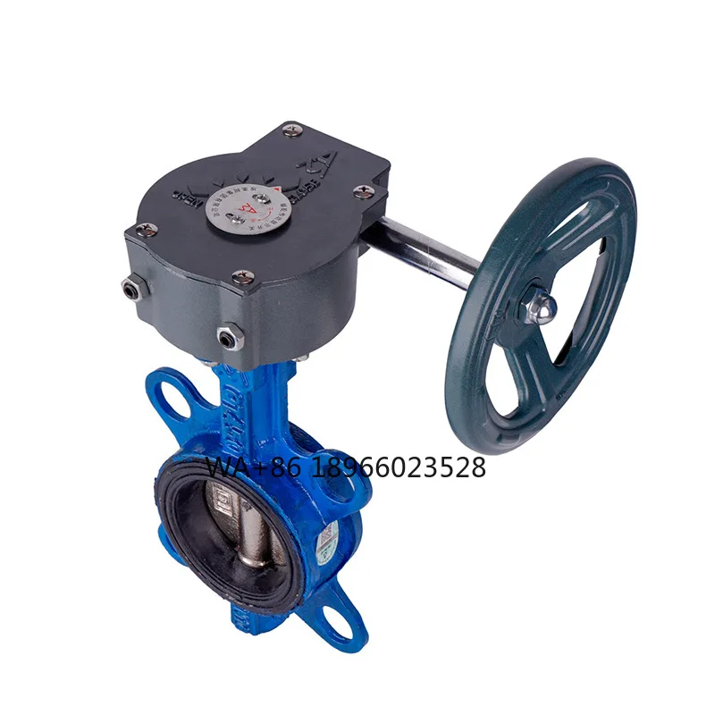 Manufacturers supply cast iron turbine clip-on butterfly valve iron manual butterfly valve handle rubber soft seal butterfly