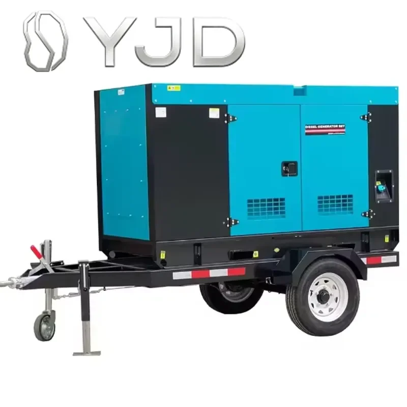 YJD 30kva 30kw Silent Diesel Generator Open Frame 1800 RPM ATS Soundproof Trailer