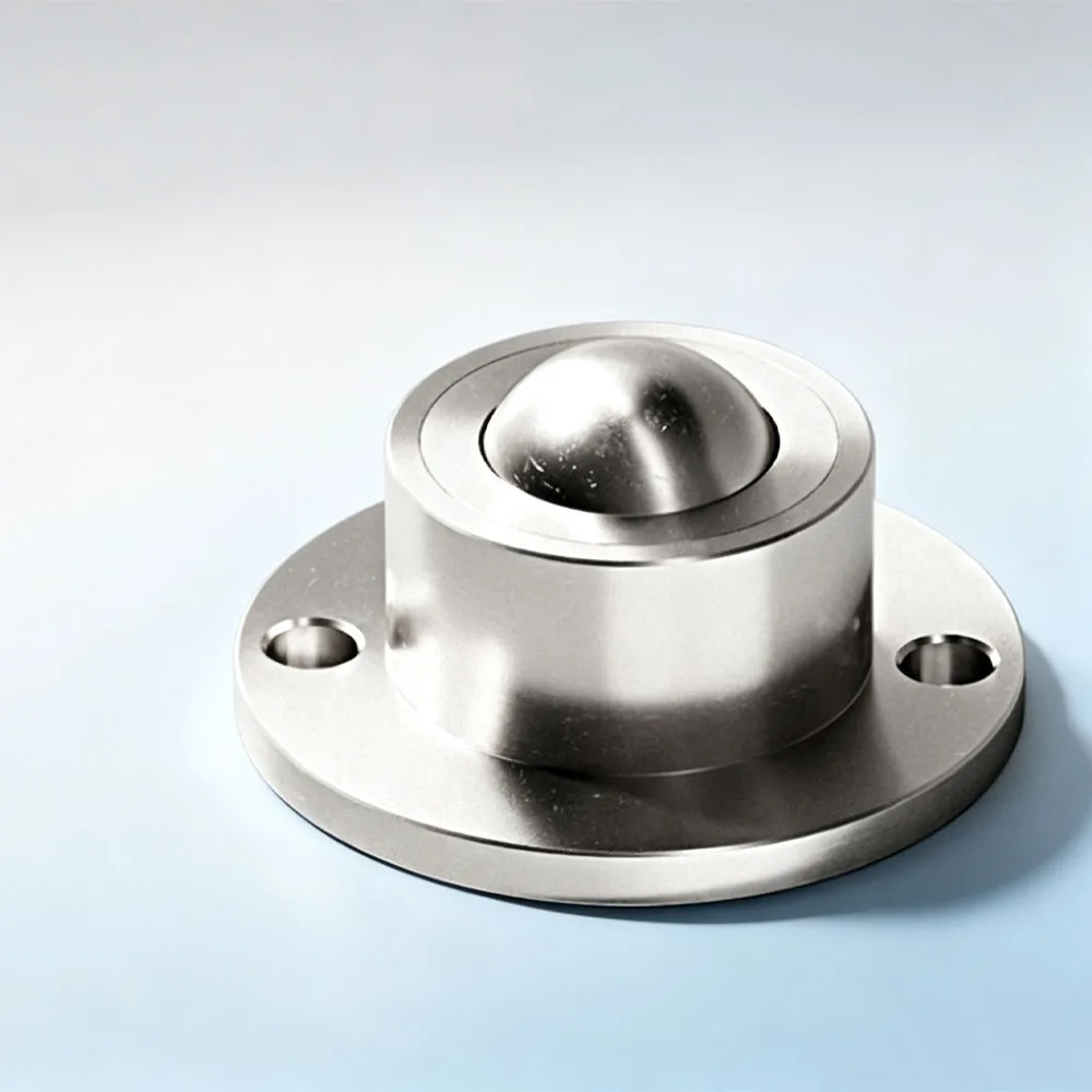 Flange Mount Stainless Steel Ball Transfer Unit Omni‑Directional Universal Ball Roller for Conveyor Worktable Transport