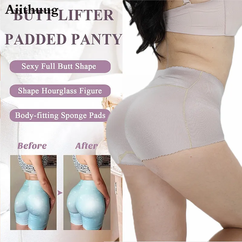 GUUDIA Women Butt Pads Enhancer Panties Padded Hip Underwear Shapewear Butts Lifter Lift Panty Seamless Fake Padding Briefs