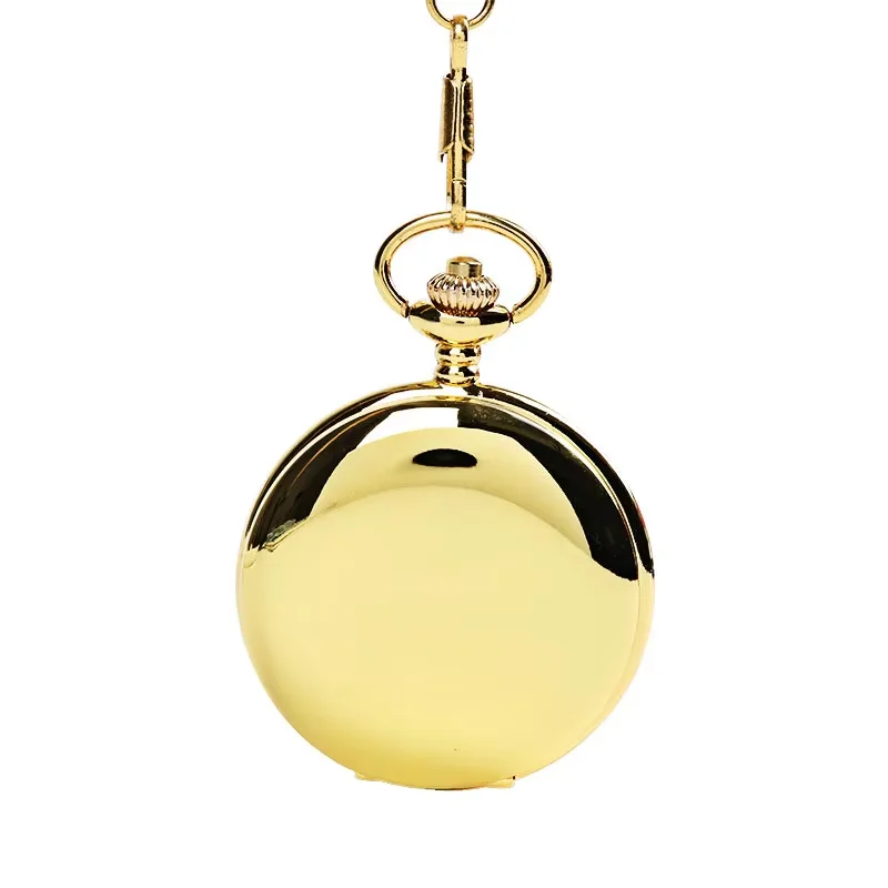 Large And Simple Two-Sided Light Quart Pocket Watch Retro Anti-ancient Light Pocket Watch Fashion Personalized With Waist Chain
