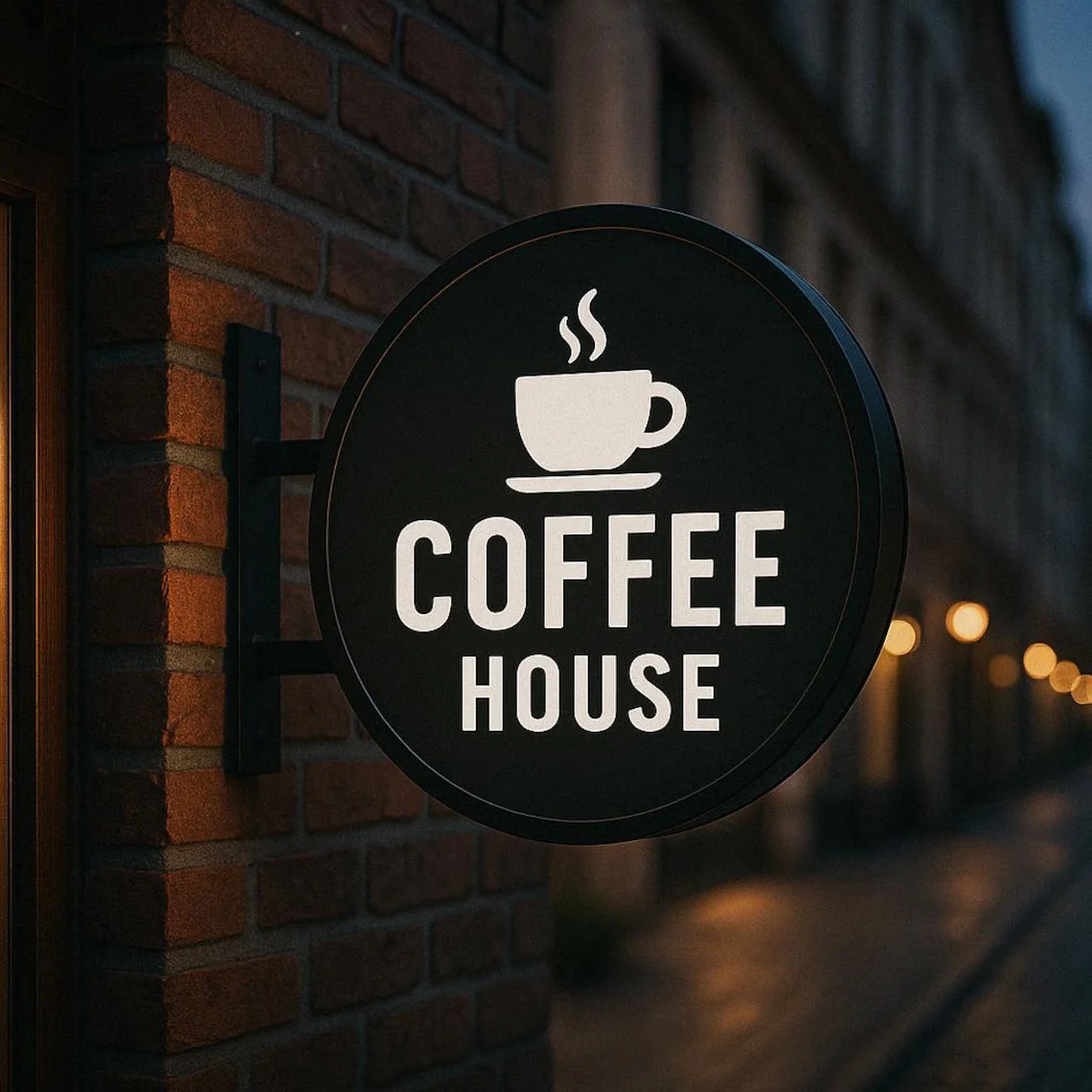 Señal de empresa Lightbox: letrero de metal con retroiluminación LED,  logotipo de oficina 3D para exteriores, caja de luz frontal para cafetería,  señalización resistente para exteriores y letrero para cafetería /  Decoración, image size:1140x1140