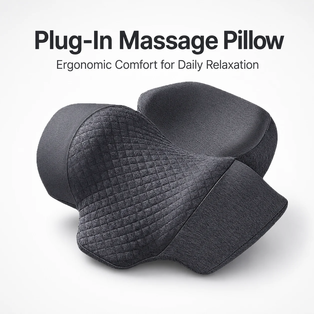 3-in-1 Heated Electric Neck Massager Cervical Traction Pillow Vibrating Back Body Massage Orthopedic Stretcher Support Device