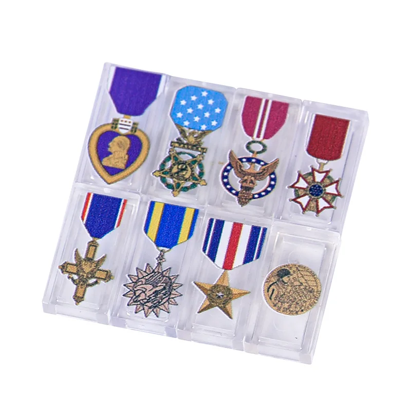 WW2 USA UK USSR Commemorative Medal Military Honor Badge Replica Collection Lapel Pin