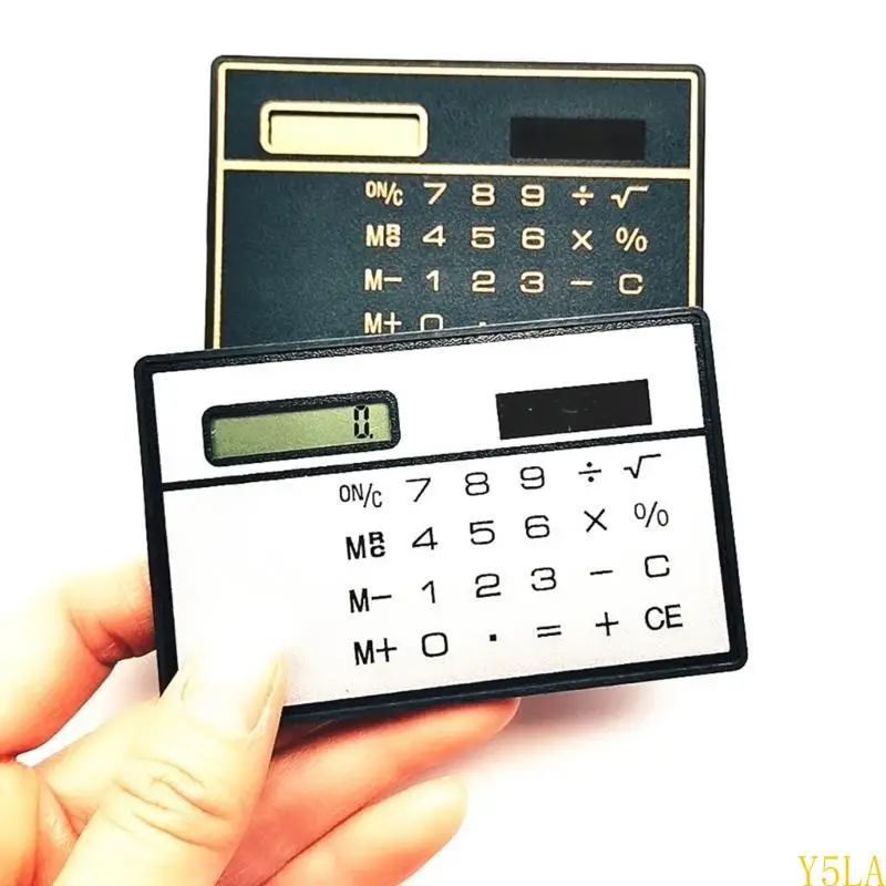 Y5LA Mini Solar Powered Calculator 8 Digit Basic Standard Calculator, 8,5x5,3