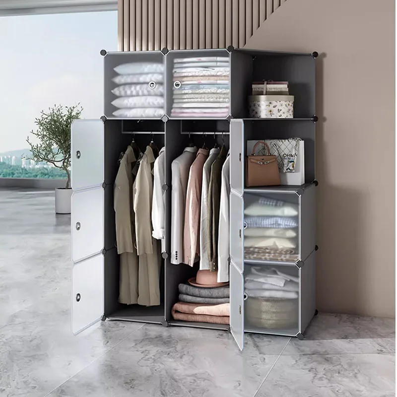 Simple Storage Wardrobe Partitions Organizer Bedroom Cupboard Closet Living Room Watches Small Cheap Muebles Hotel Furniture