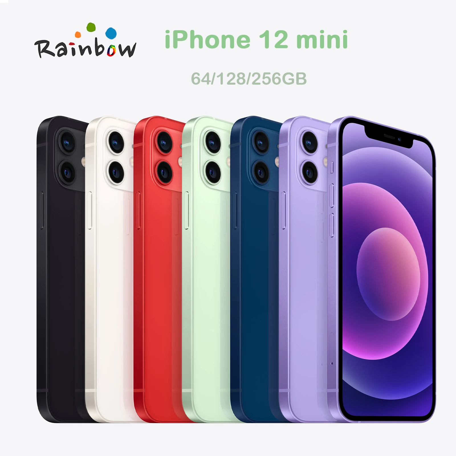 Apple-Mini Original iPhone 12 Mini, A14 Bionic, Hexa Core, 5G LTE, 4 GB, 64 GB, 128 GB, 256GB, IOS, 5,4 '', Dual 12MP, Celular