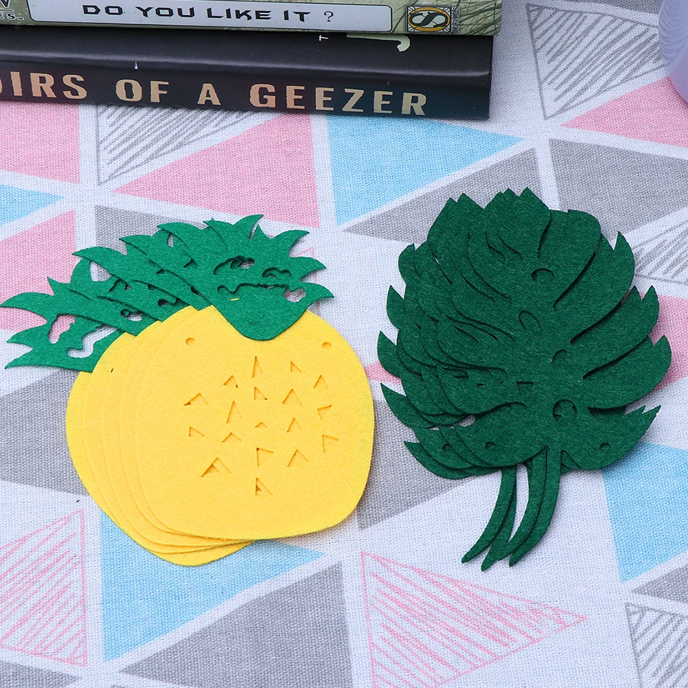 

2 Sets Pineapple Leaf Flags Tropical Party Decorations Pineapple Garland Hawaiian Birthday Decorations Summer Beach Jungle Theme