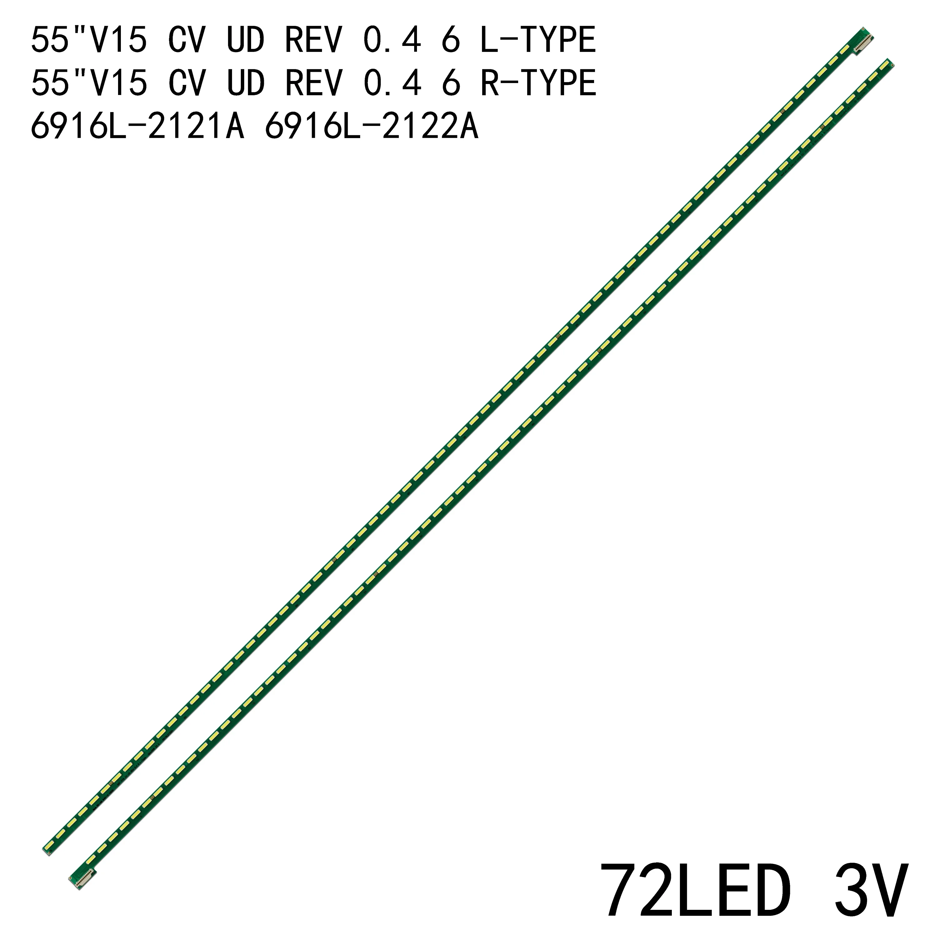 2Pcs/Set LED Backlight Strip For 55UG870V 6922L-0165A 55”V15 CV REV 0.4 L R-Type 6916l2121A 6916L-2122A LC550VQF FH F1