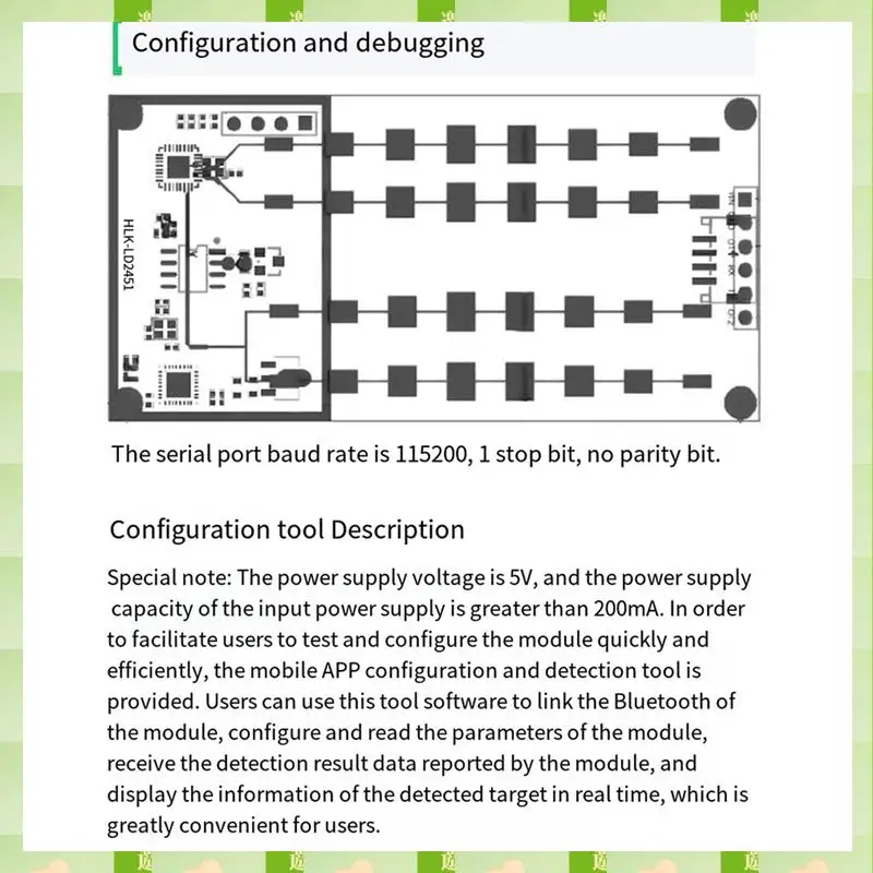 2025 LD2451 24G Vehicle Ranging Speed Measurement Millimeter Wave Radar Vehicle Condition Monitoring Sensor Module,LD2451 24G Ve