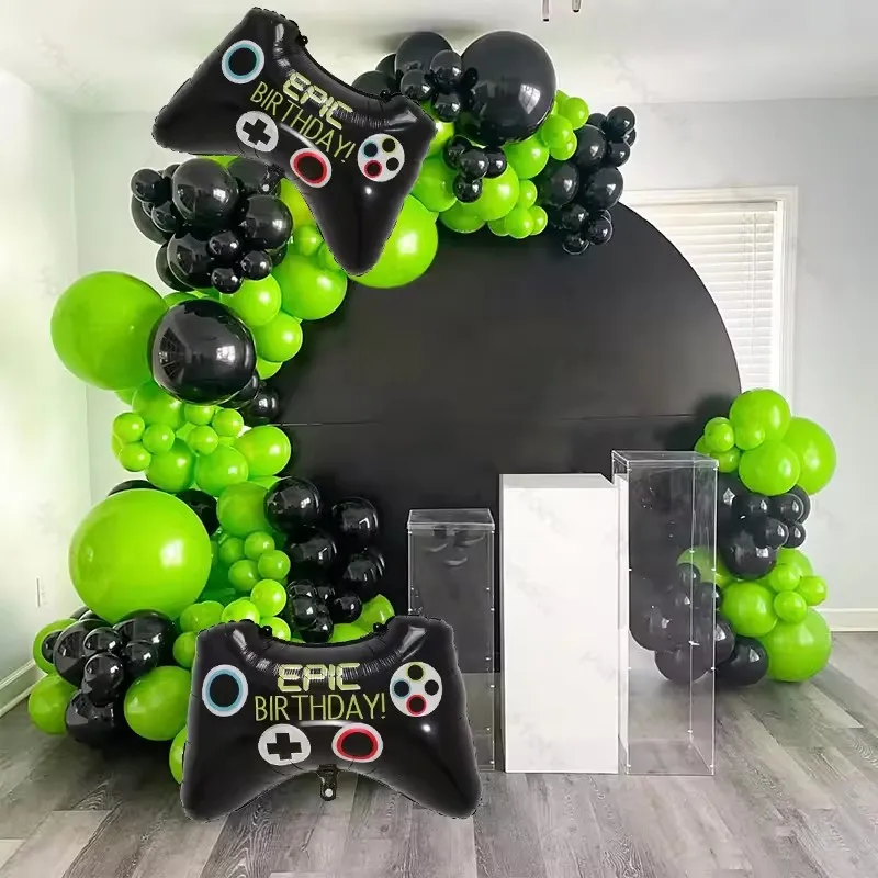 Ballon Bogen Girlande Kit Aluminium Film Gamepad Racing Elektrische Thema Party Ballon Set Abschluss Jungen Geburtstag Spielzeug Dekoration