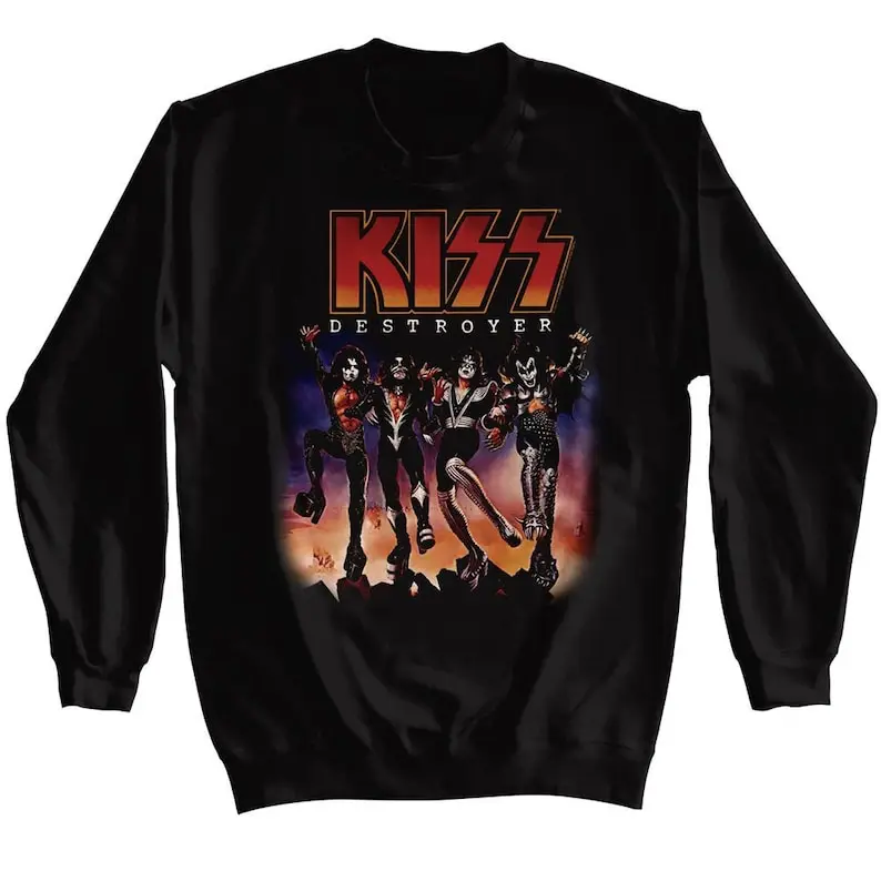 

Kiss Destroyer Black Adult Sweatshirt