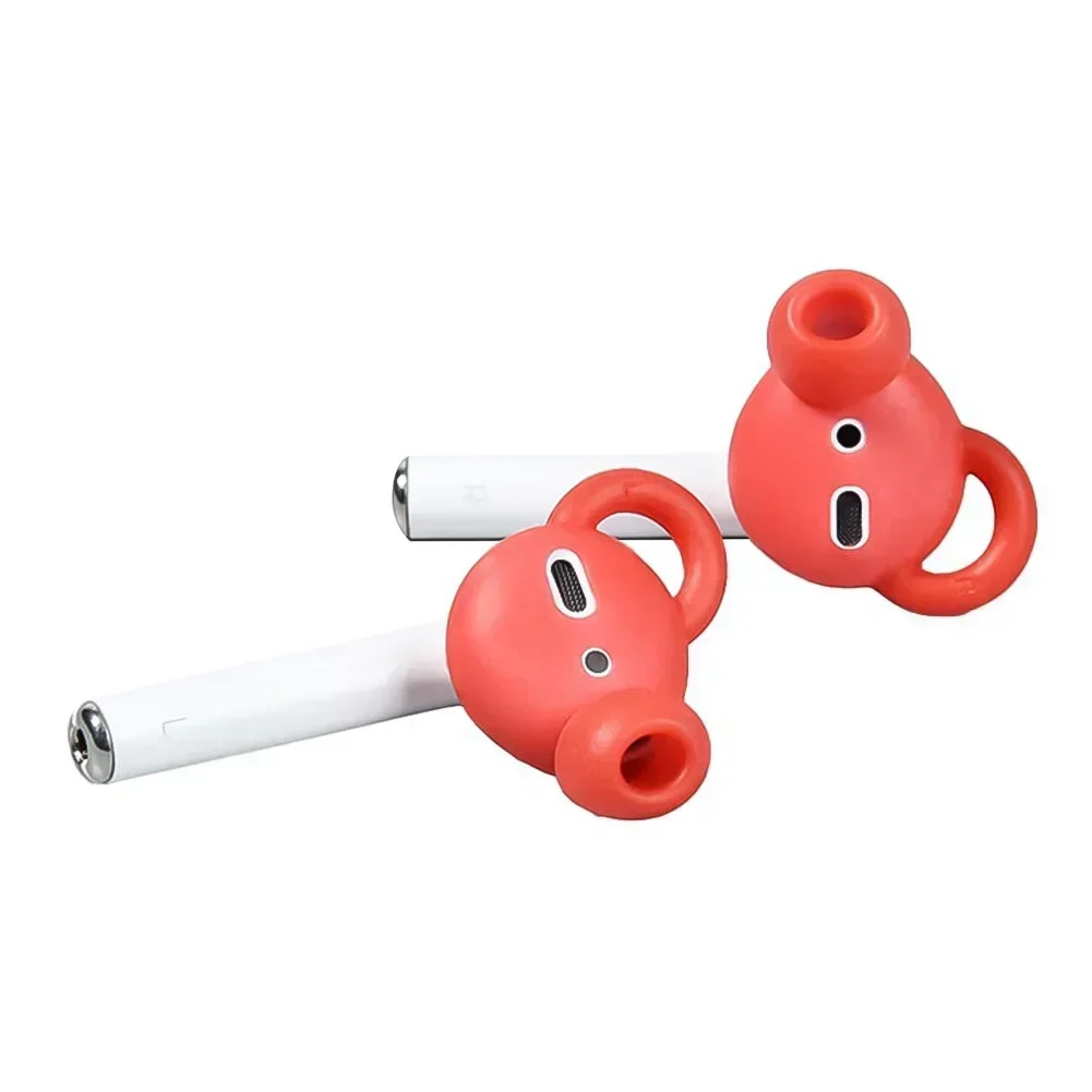 1 Pair Earphone Tips For Airpods 1 2 Ultrathin Silicone Ear Pads Covers For Air Pods Earphone Protective Case Replacement