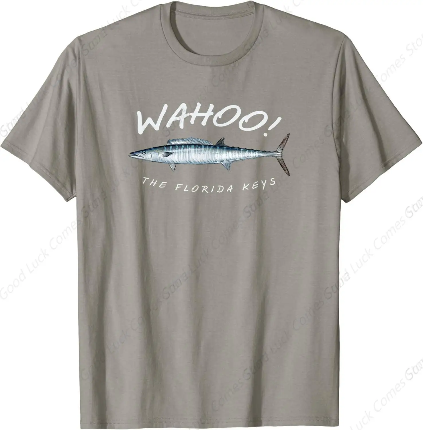 Wahoo Fish Florida Keys Fishing Islamorada Sport Anglers T-Shirt 100% Cotton O-Neck Short Sleeve Casual Mens T-shirt Size S-3XL